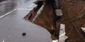 RDC : la route Kinshasa-Matadi menacée d’être coupée en deux par une érosion vers Mitendi après la dernière pluie