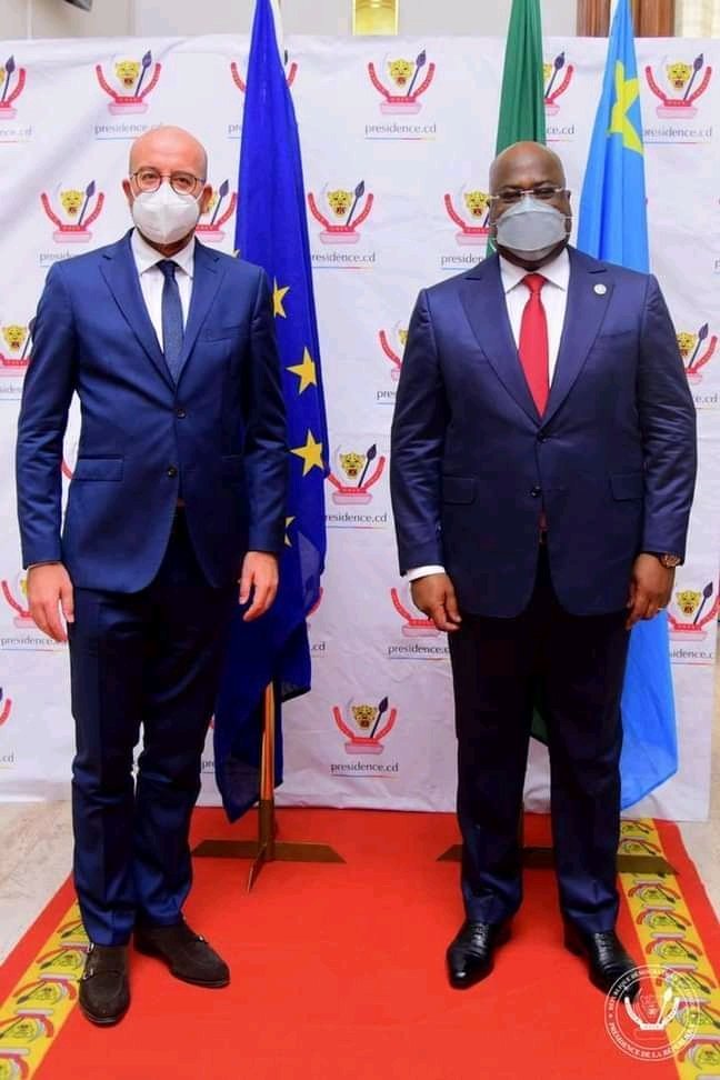 RDC : Tête-à-tête entre le président Félix Tshisekedi et le président du conseil Européen Charles Michel 1 RDC : Tête-à-tête entre le président Félix Tshisekedi et le président du conseil Européen Charles Michel 1