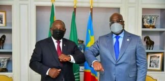 Tête-à-tête entre le président Félix Tshisekedi et son homologue Sud-africain Cyril Ramaphosa