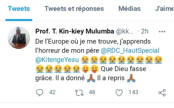 RDC : Kitenge yesu n'est plus ( prof Kin-kiey Mulumba) 1