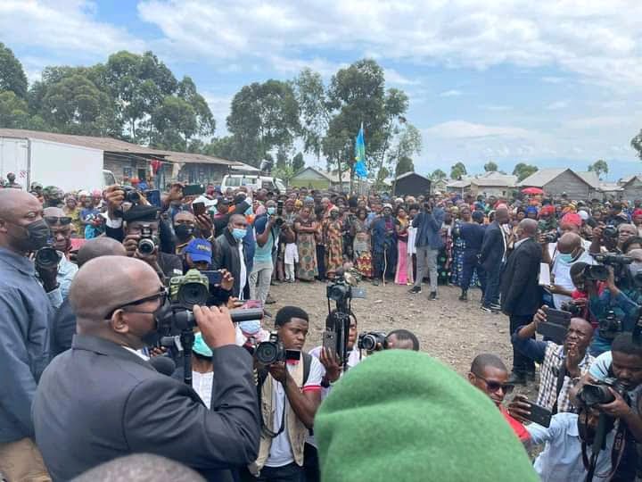 Nord-Kivu : Le premier ministre Sama Lukonde était face à la population déplacée dans le territoire de Nyiragongo 1