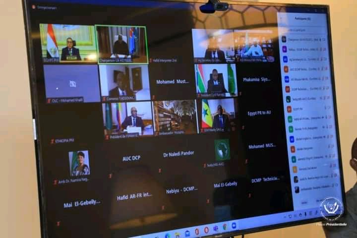 Depuis la ville de Goma, le président Félix Tshisekedi a participé à une réunion de l'Union africaine 1 Depuis la ville de Goma, le président Félix Tshisekedi a participé à une réunion de l'Union africaine 1