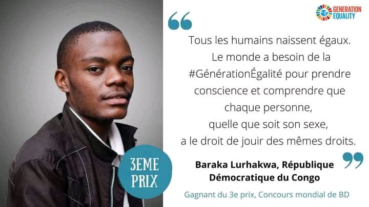 Concours international de dessins et bandes dessinées,un jeune de Goma obtient le 3ème prix 1