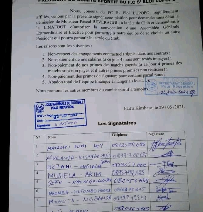 Fc Saint Eloi Lupopo: Pascal Beverragi sur une chaise ejectable ? 2 Fc Saint Eloi Lupopo: Pascal Beverragi sur une chaise ejectable ? 2