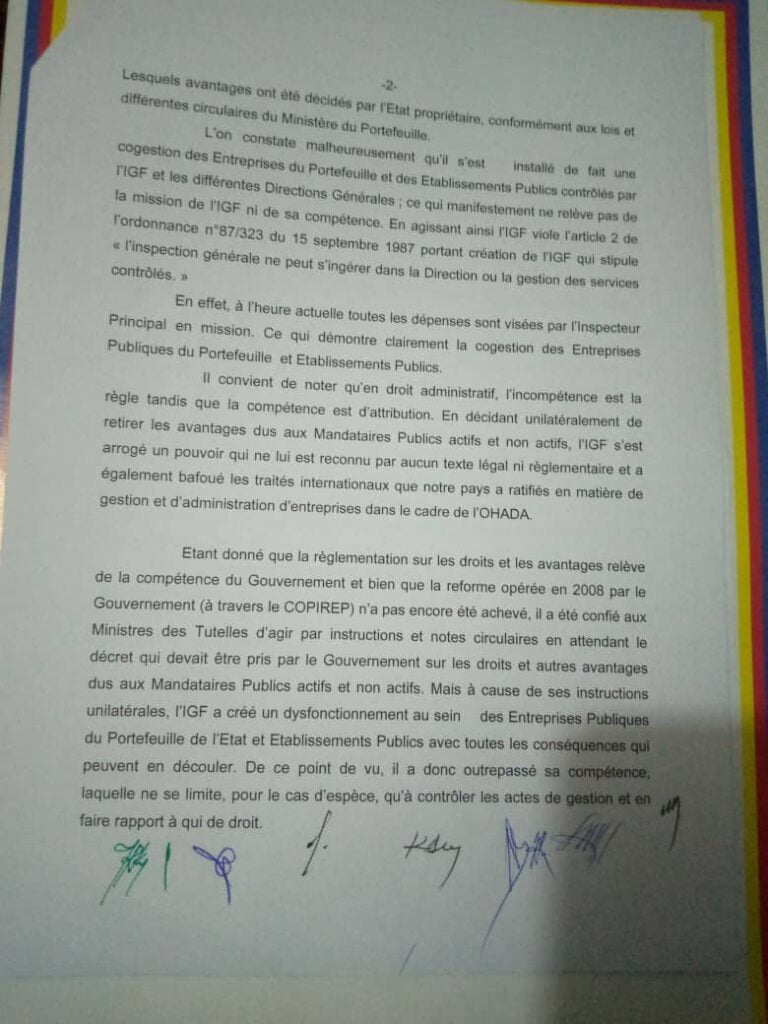 RDC : Les mandataires publics dénoncent l'omniprésence de l'IGF dans la gestion des entreprises de l'État 1 RDC : Les mandataires publics dénoncent l'omniprésence de l'IGF dans la gestion des entreprises de l'État 1