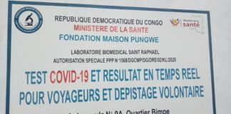 Kasaï-Oriental : le laboratoire de test rapide Covid19 désormais opérationnel