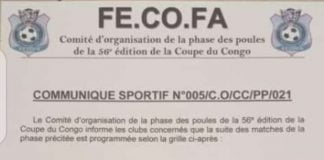 56è coupe du Congo : Voici le programme pour la suite de la compétition