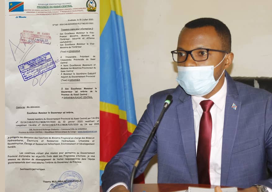 Kasaï central : ministre provincial en charge des Mines rend le tablier 1 Kasaï central : ministre provincial en charge des Mines rend le tablier 1