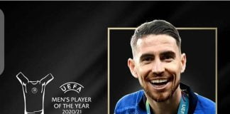Jorge Luiz Frello Filho dit Jorginho sacré meilleur joueur de la saison en Europe