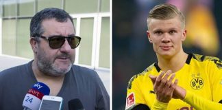 Mino Raiola agent d’Erling Haaland monte les enchères pour son joueur