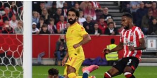 Brentford impose un nul à Liverpool, Yoane Wissa marque son premier but et Mo Salah en puissance 100 en Premier League
