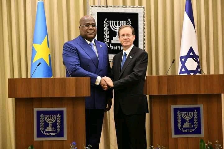 Diplomatie : Le président Tshisekedi reçu par son homologue Israélien Isaac Herzog 1 Diplomatie : Le président Tshisekedi reçu par son homologue Israélien Isaac Herzog 1
