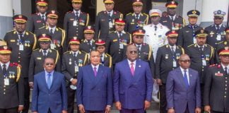 Le président F. tshisekedi et Denis Sassou Nguesso ont assisté à la ceremonie de fin de formation au Chesd