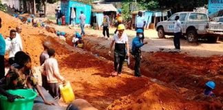 Mbujimayi: Élargissement du réseau de distribution d’eau, les travaux ont débuté