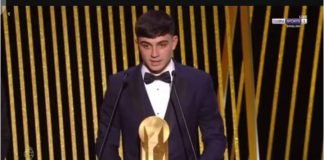 Ballon d’or 2021-Barcelone : Pedri gagne le trophée Kopa récompensant le meilleur jeune joueur U21