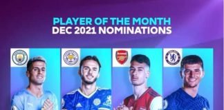 Premier League-Joueur du mois : Deux joueurs d’Arsenal et de Manchester City parmi les nominés