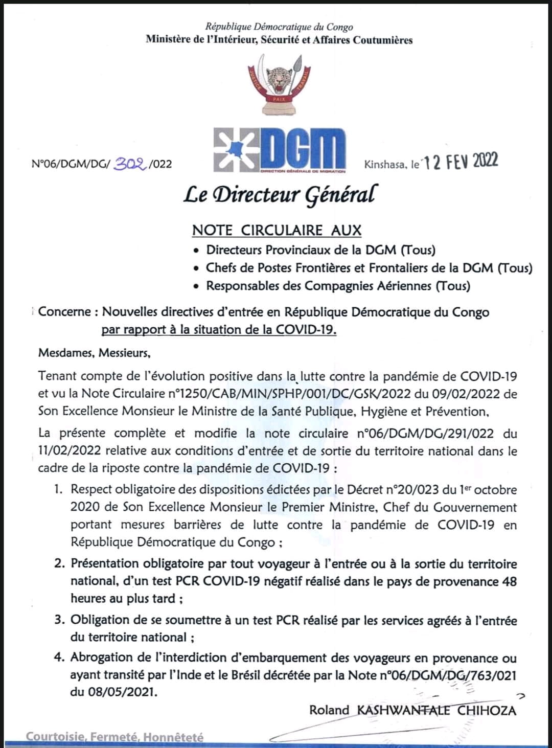 RDC : La vaccination contre la COVID-19 devient obligatoire ! 2 RDC : La vaccination contre la COVID-19 devient obligatoire ! 2