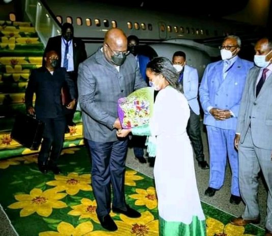 RDC : Le chef de l’Etat Félix Tshisekedi est arrivé à Addis-Abeba