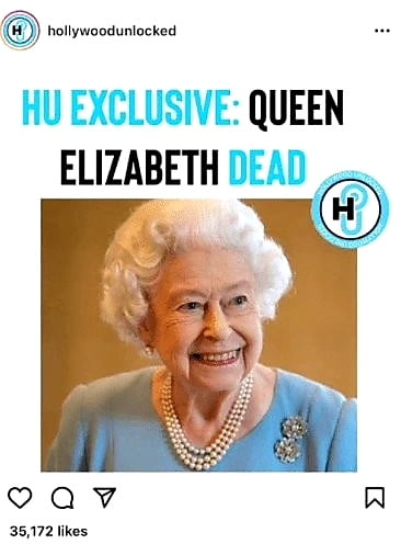 Elizabeth II annoncée morte par un média américain : La rumeur qui affole la toile ! 2 Elizabeth II annoncée morte par un média américain : La rumeur qui affole la toile ! 2