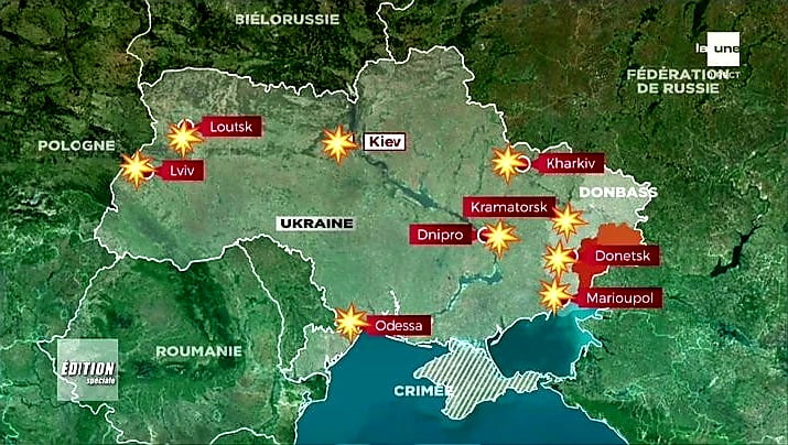 Flash/Ukraine : le point sur les villes bombardées par l'armée Russe ! 1 Flash/Ukraine : le point sur les villes bombardées par l'armée Russe ! 1