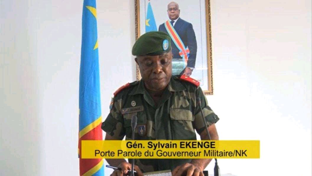 Nord-Kivu : D'un ton ferme, le général Sylvain Ekenge parle de guerre contre le Rwanda ! 1 Nord-Kivu : D'un ton ferme, le général Sylvain Ekenge parle de guerre contre le Rwanda ! 1