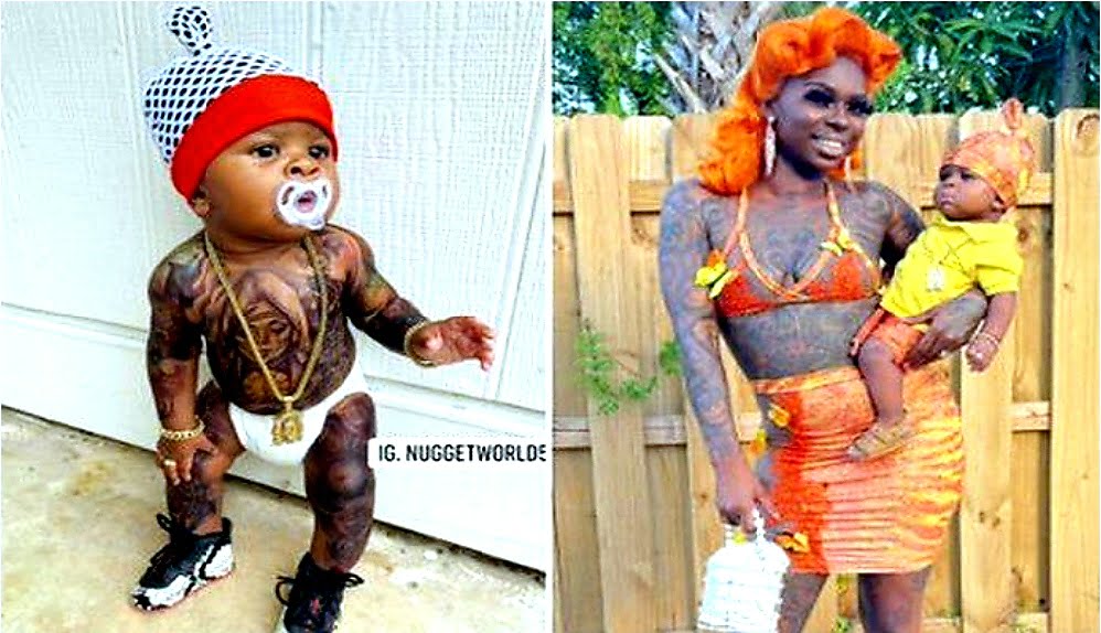 Insolite : Une mère transforme son bébé en « voyou » ! 2