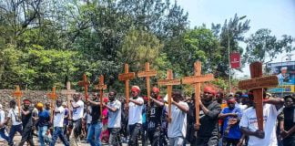 Ville de Goma: 10 sercueils font le bilan des morts tués par la MONUSCO lors de la manifestation et enterrés à ce jour