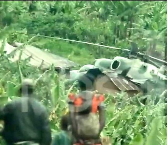 Nord-Kivu : Un hélicoptère de l’armée ougandaise s’écrase à la frontière avec la RDC