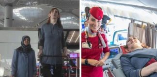 La femme la “plus grande du monde” a effectué son premier voyage en avion !