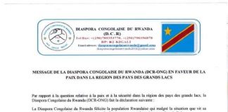 Un communiqué de la Diaspora Congolaise du Rwanda !