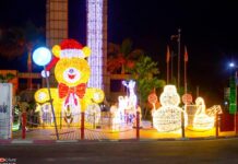 Noël à Kinshasa : décoration de la place de la gare