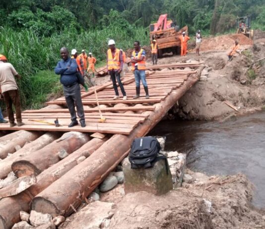 Nord-Kivu : Reprise de trafic sur la route Beni- Kasindi après effondrement du pont