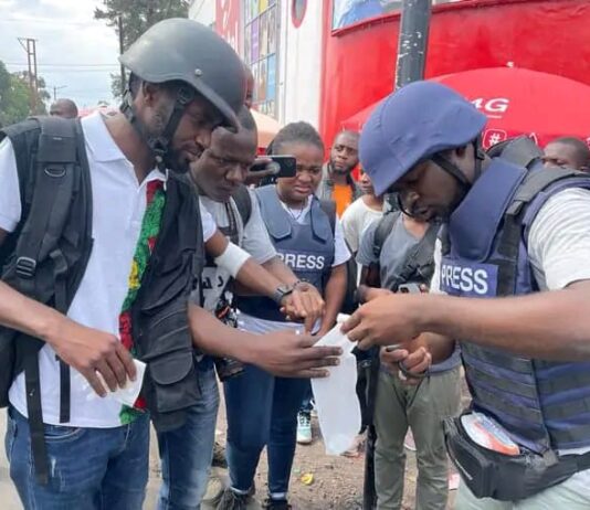 Goma: Au moins trois journalistes blessés lors d’une attaque de la police contre des manifestants