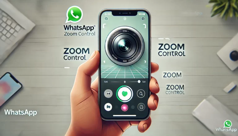Contrôle zoom caméra sur WhatsApp