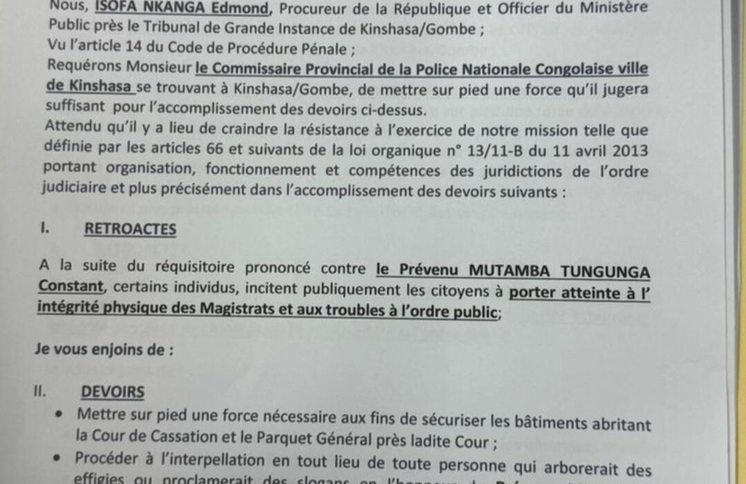 Procès Mutamba : la Cour de cassation sous haute surveillance 2 Procès Mutamba : la Cour de cassation sous haute surveillance 2