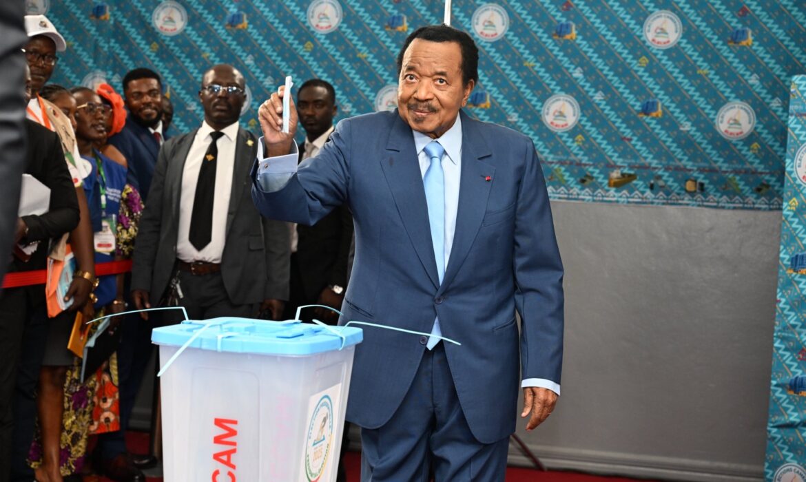 Présidentielle au Cameroun : Paul Biya réélu avec 53,66 % des voix selon le Conseil constitutionnel. 1 Présidentielle au Cameroun : Paul Biya réélu avec 53,66 % des voix selon le Conseil constitutionnel. 1